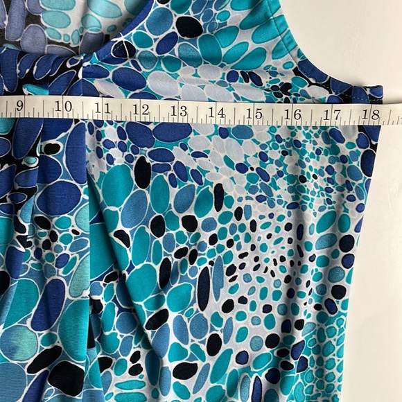 Laura Petite Sleeveless Multi-Coloured Print Top Sz Small EUC - Picture 9 of 12